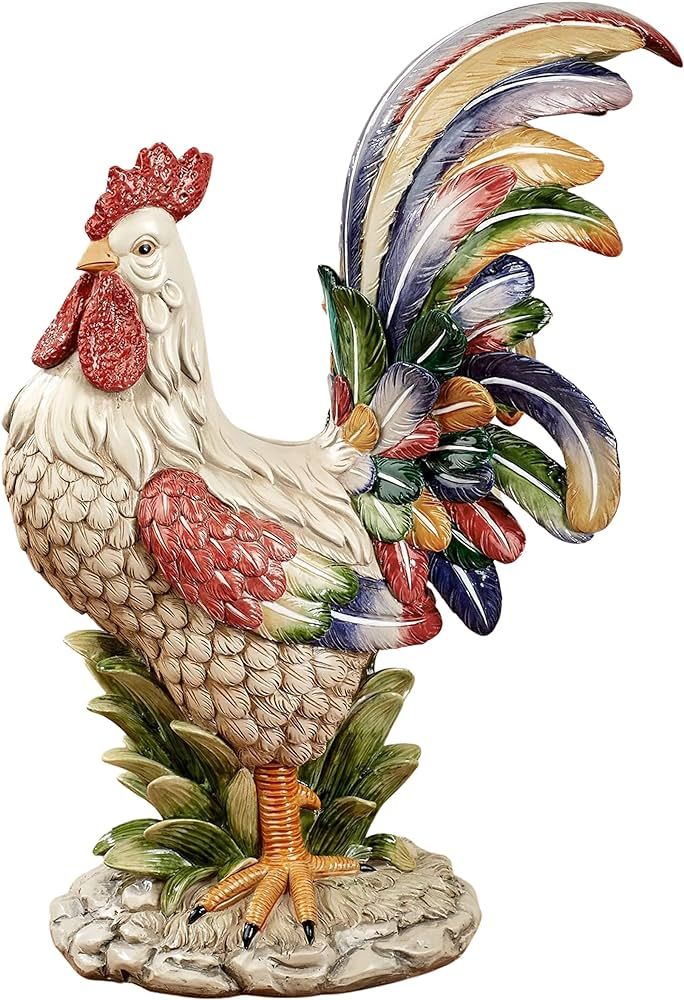 Touch of Class Prideful Rooster Table Sculpture Multi Bright - Resin Decor - Decorative Animal Sc... | Amazon (US)