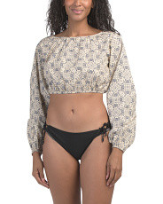 Cropped Bubble Cover-up Top | Cover-ups | Marshalls | Marshalls