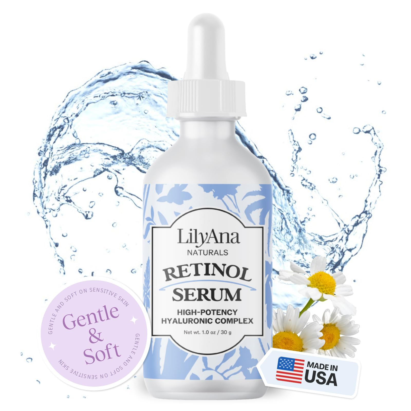LilyAna Naturals Retinol Serum for Face - Made in USA, Face Serum with Hyaluronic Acid and Vitami... | Amazon (US)