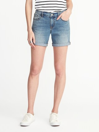 Slim Denim Midi Shorts for Women (5") | Old Navy US