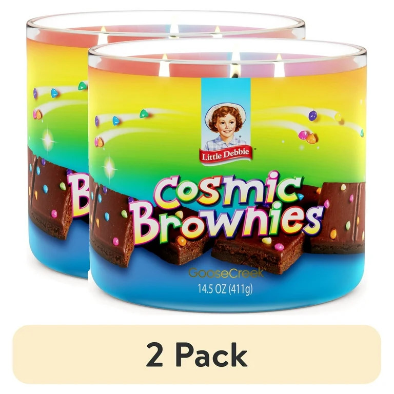 (2 pack) Goose Creek 3-Wick Little Debbie Cosmic Brownies Scented Jar Candle, 14.5oz. | Walmart (US)