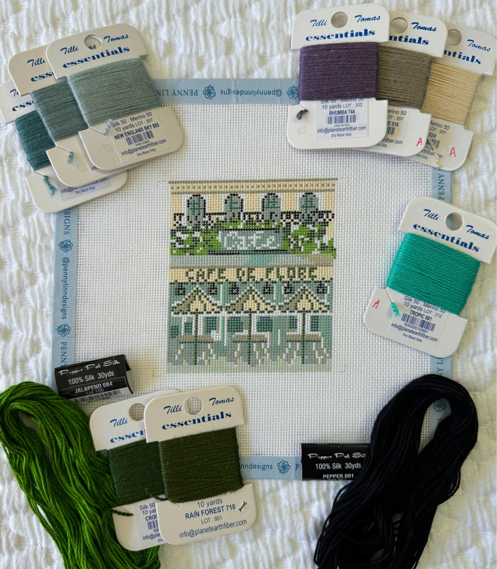 Evelyn Henson Cafe de Flore Needlepoint Canvas