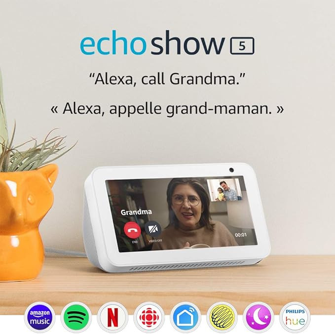 Echo Show 5 – Compact smart display with Alexa – Stay connected with video calling - Sandston... | Amazon (CA)
