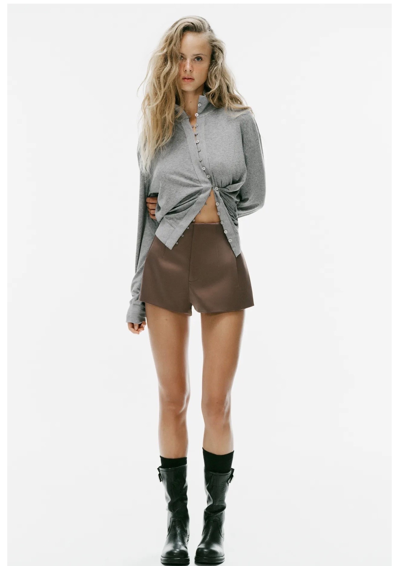 Love this styling of those satin shorts I wore

#LTKootd