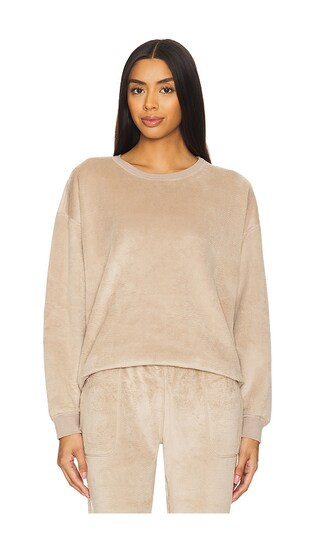 eberjey Reversible Plush Sweatshirt in Beige. - size S | Revolve Clothing (Global)