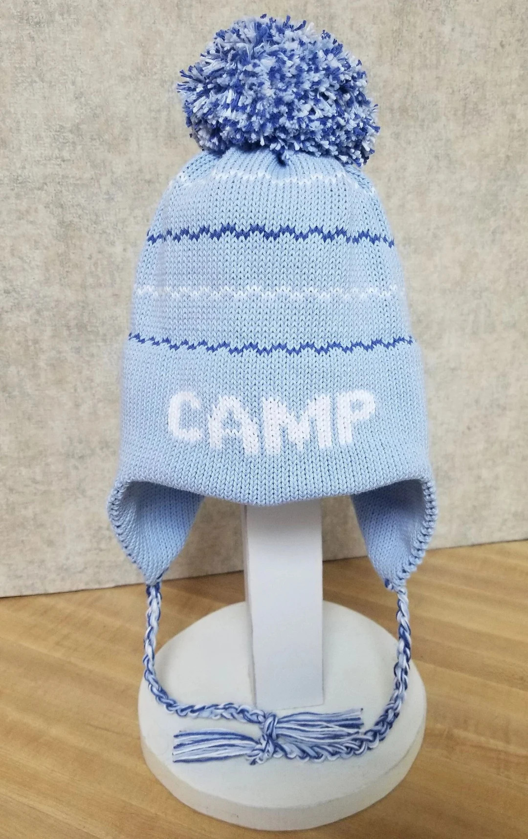 Small Accent Ear Flap Hat With Pompom. Be Sure to Let Me Know ALL Colors. - Etsy | Etsy (US)