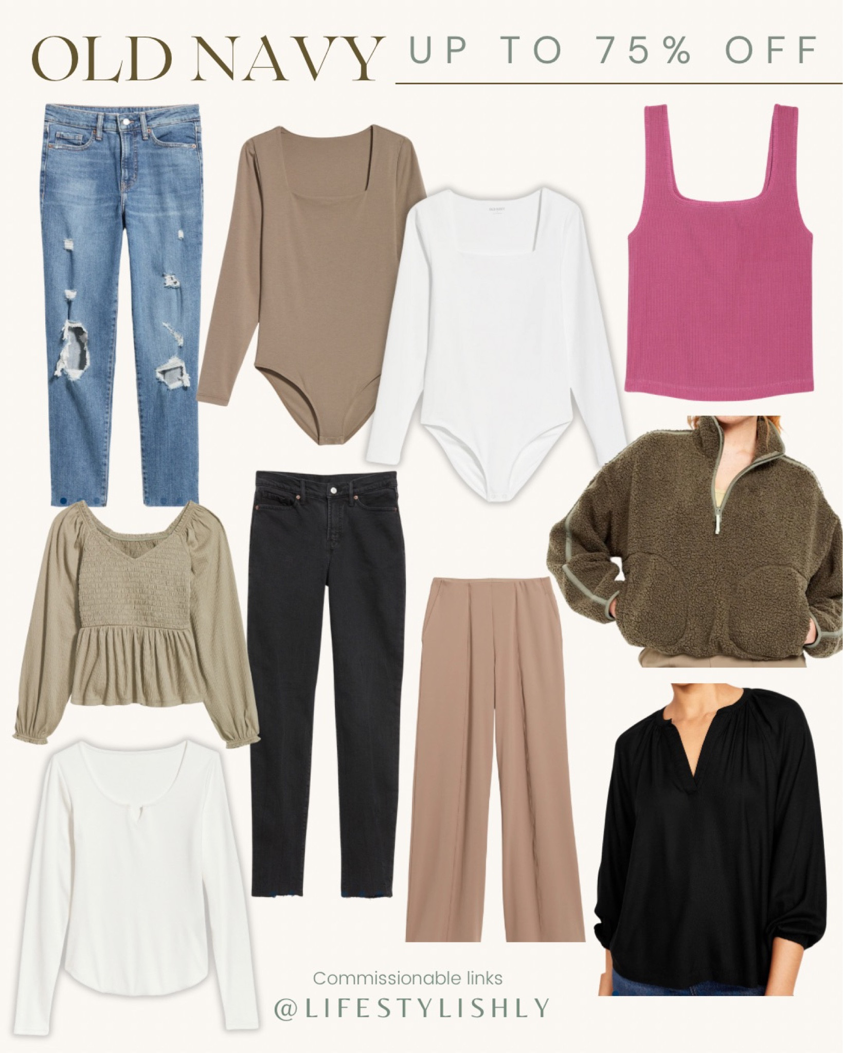 Old navy sale! Up to 75% off at Old Navy on tops, pants, tanks, jeans, and more! 
#OldNavy #OldNavysale

#LTKstyletip #LTKsalealert #LTKSeasonal