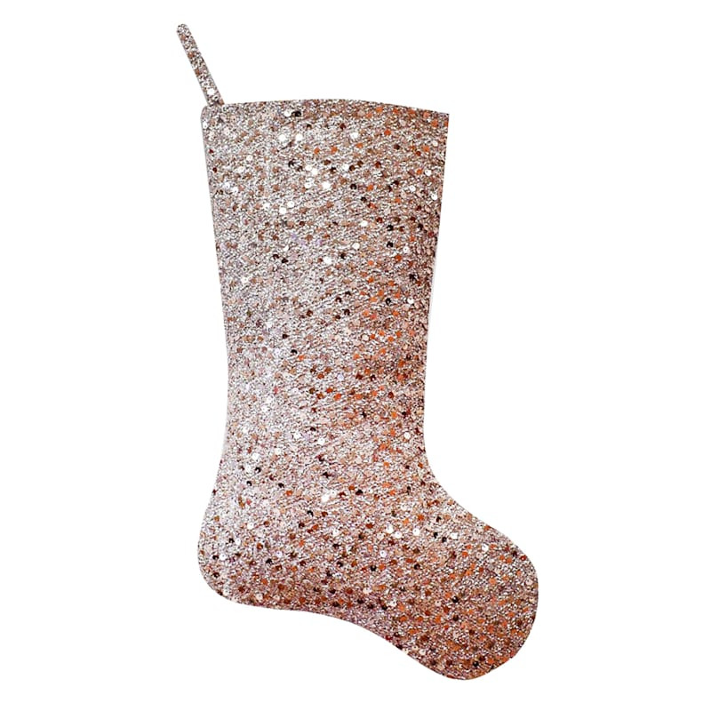 Pink Sequin Stocking, 19" | At Home