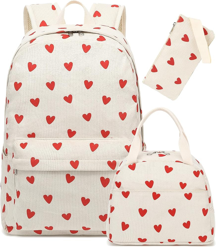 CAMTOP Girls Backpack with Lunch Box set Teen Backpack for School Bookbag | Amazon (US)