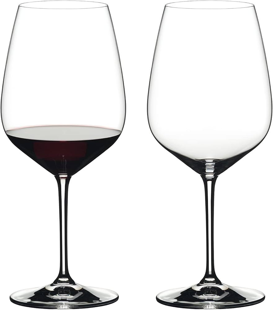 Riedel Heart to Heart Cabernet Sauvignon Glasses, Set of 2, Clear, 28-1/4-Oz - | Amazon (US)