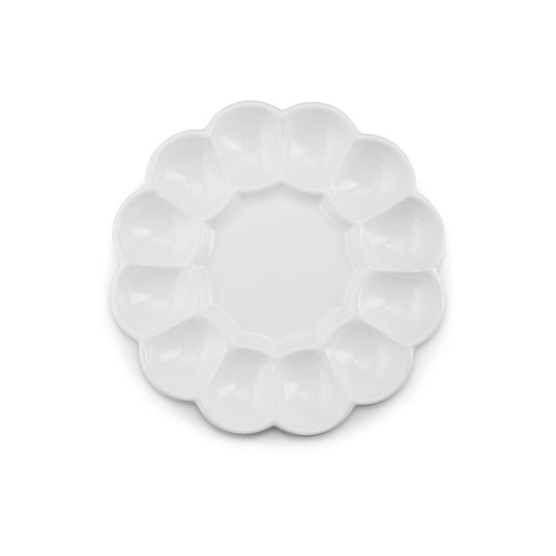 Kook Ceramic Deviled Egg Tray, Holds 12 Eggs, 10 in, White | Target