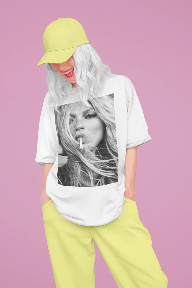 Kate Moss Fashion Icon T-shirt, 90s Supermodel Print - Etsy | Etsy (US)