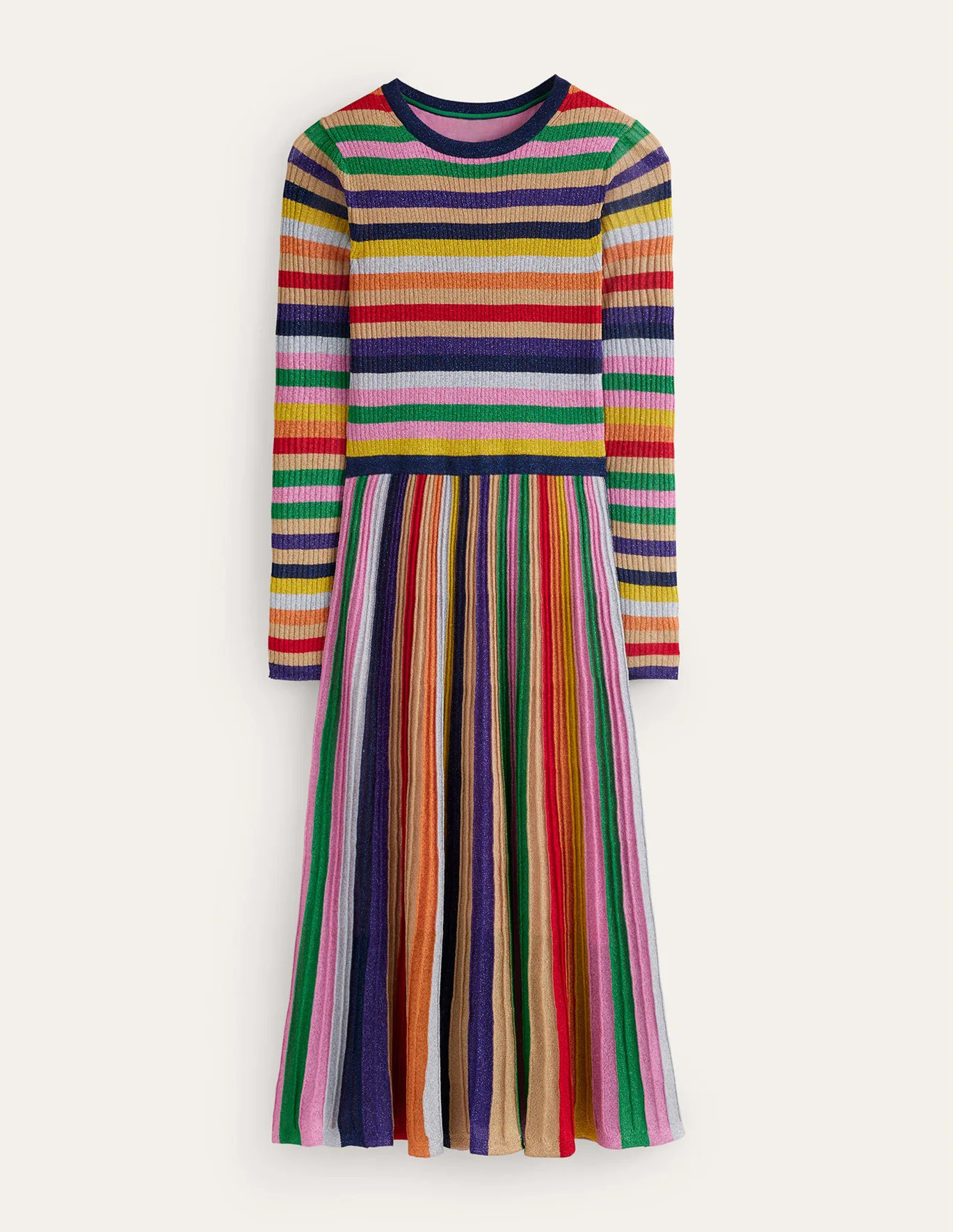 Ribbed Metallic Dress | Boden (US)