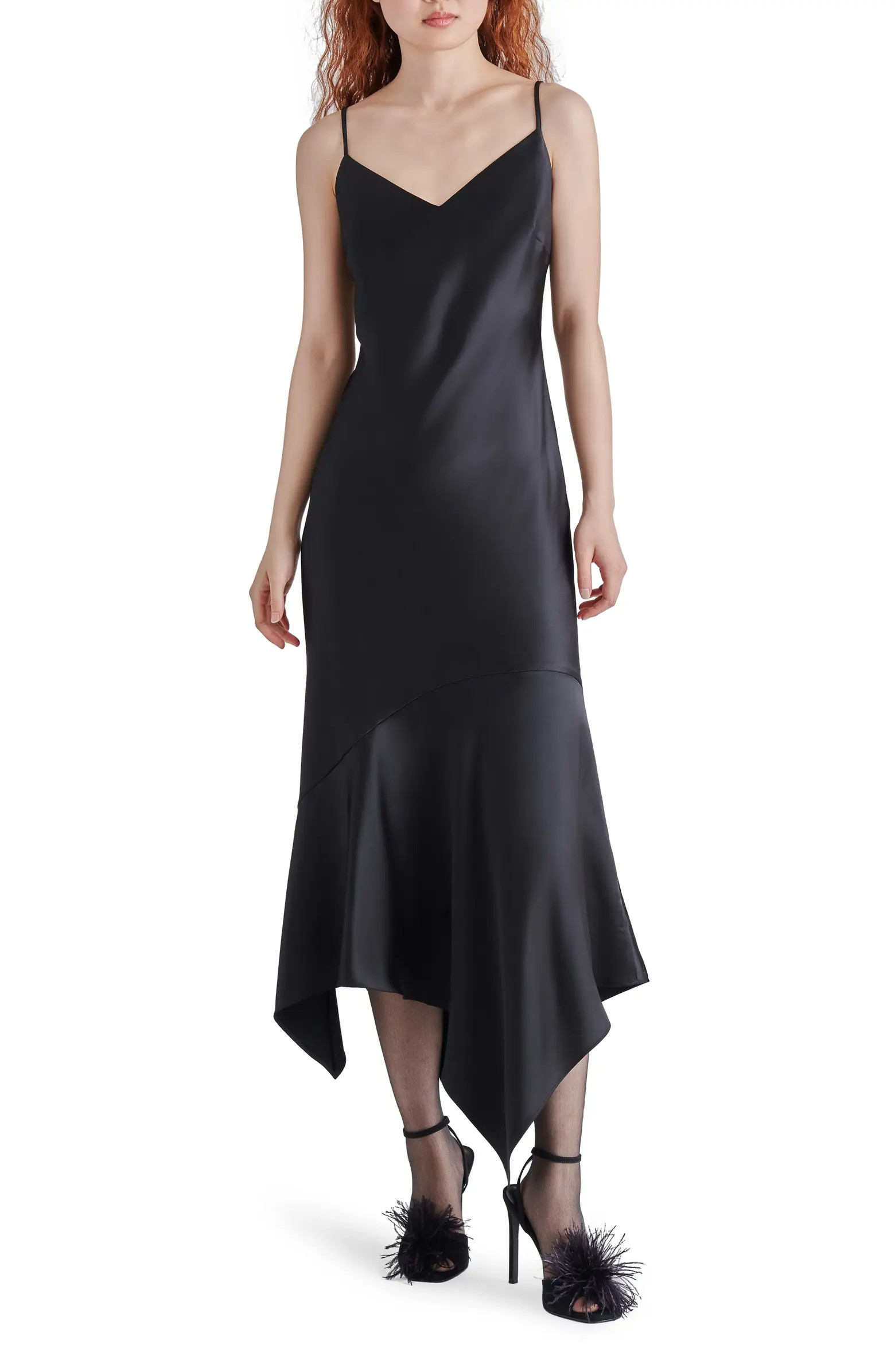 Lucielle Handkerchief Hem Satin Slipdress | Nordstrom