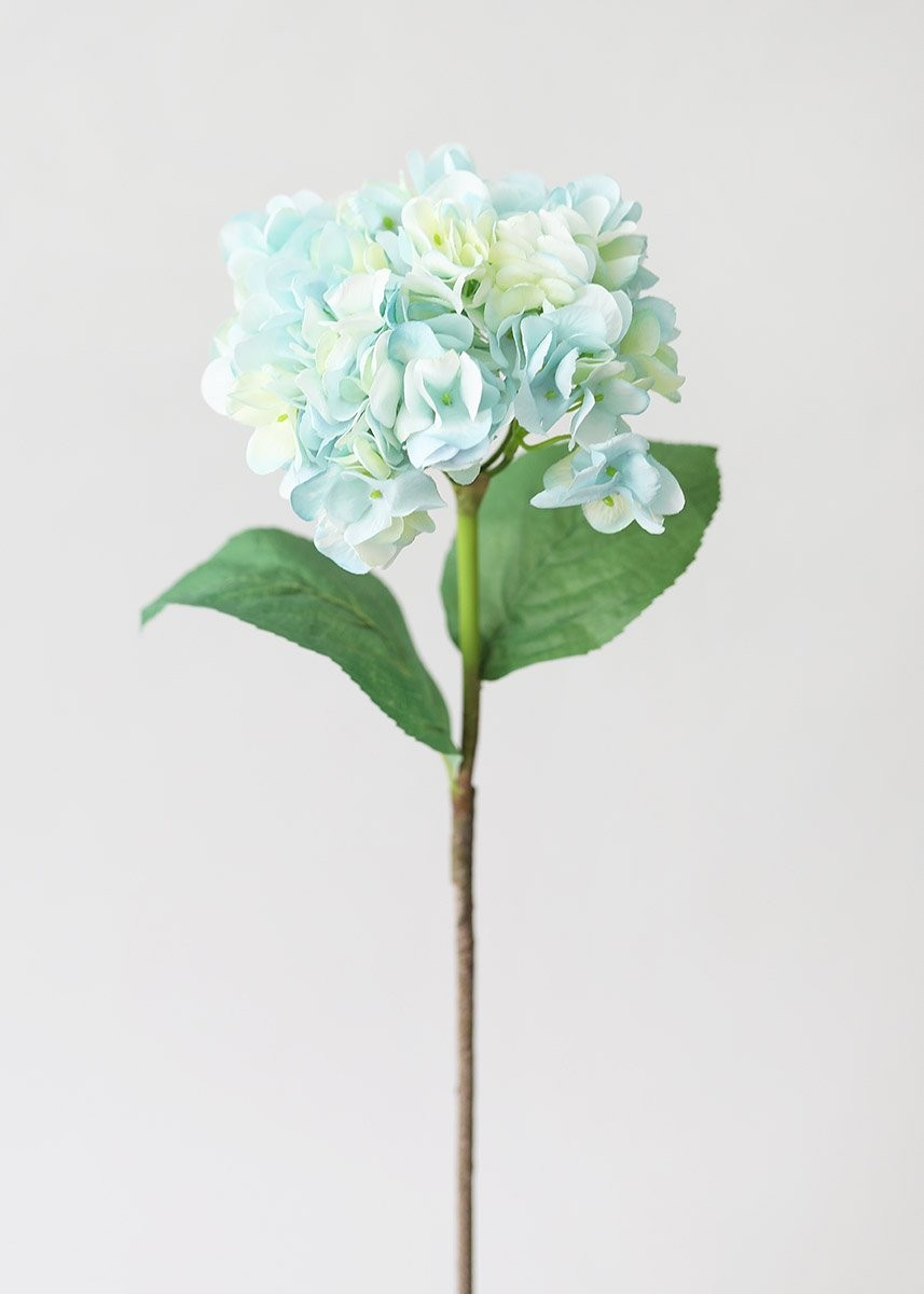 Artificial Hydrangea Flower in Soft Blue - 29" | Afloral (US)