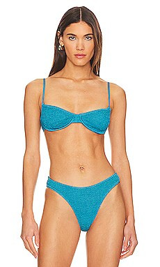 Bond Eye Gracie Balconette Top in Ocean Shimmer from Revolve.com | Revolve Clothing (Global)