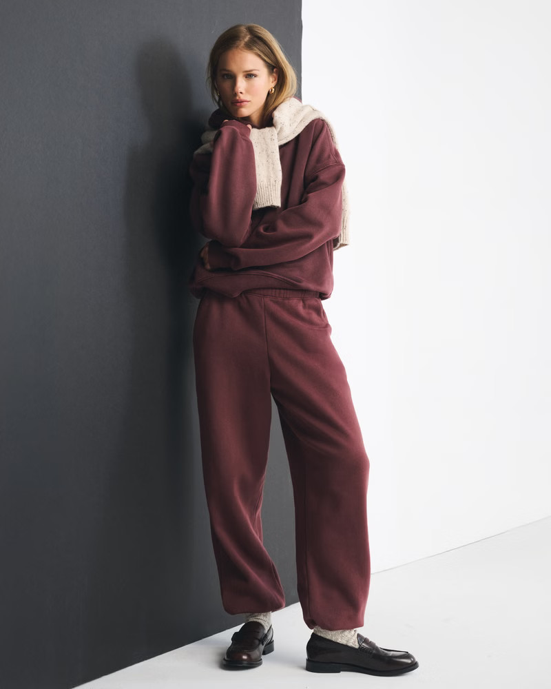 Women's High Rise Sunday Baggy Sweatpant | Women's New Arrivals | Abercrombie.com | Abercrombie & Fitch (US)
