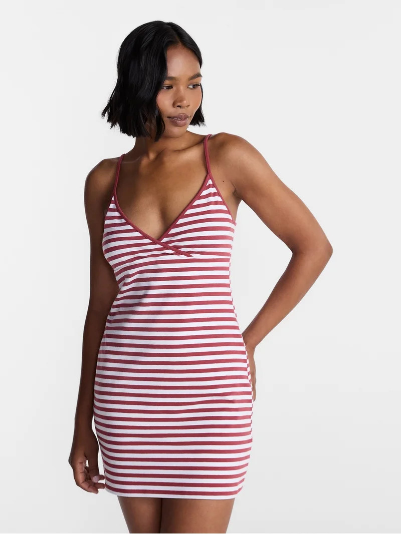 No Boundaries Surplice Cami Dress, Women\u2019s XXS-XXL | Walmart (US)