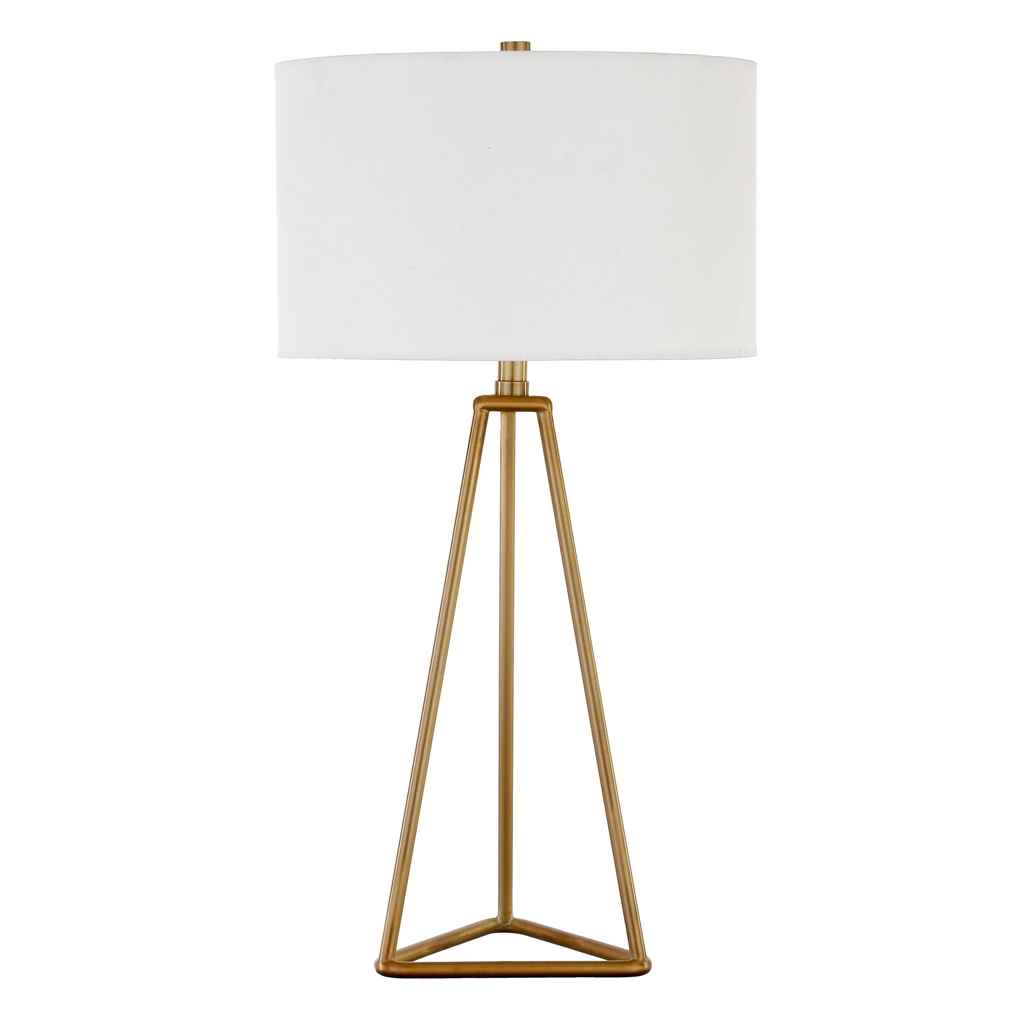 Evelyn&Zoe Mid-Century Modern Metal Table Lamp with Fabric Shade - Walmart.com | Walmart (US)