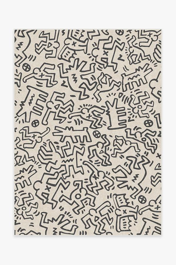 Keith Haring Block Party Black & Ivory | Ruggable