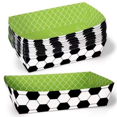 Big Dot of Happiness Soccer Party Paper Food Trays, Disposable Double-Sided Paper Food Holders for Nachos, Hot Dogs, French Fries - 12 Ct | Target