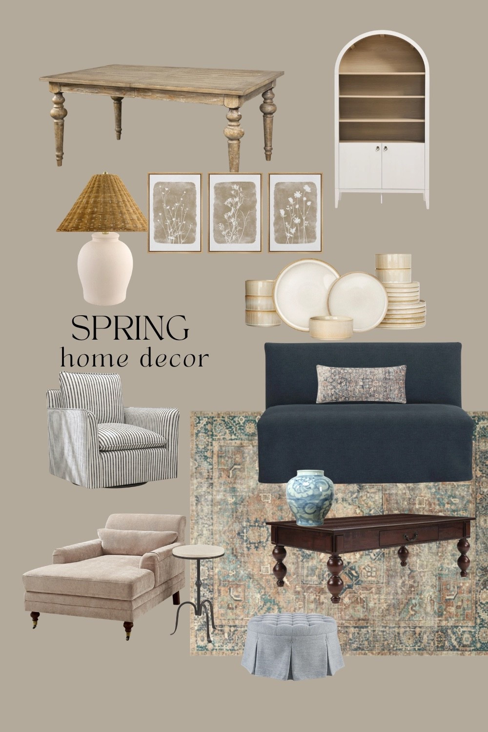 Beautiful spring home decor on sale! 

washable rug, settee, dining table, turned leg coffee table, vintage hutch, lounge chair, lighting  

 

#LTKHome #LTKSaleAlert