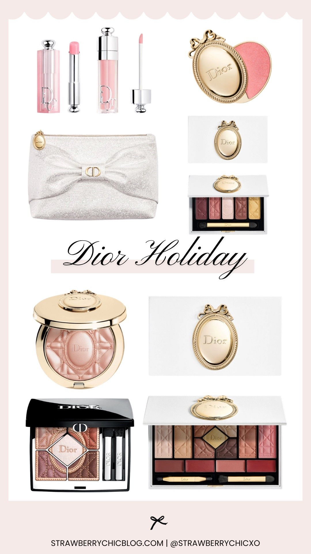 Dior holiday gift sets are live!! The limited edition medallion balm, eyeshadow palette, and highlighter compact are launching tonight at midnight (10/7). Set an alarm if you want those because they will absolutely sell out. I picked up an extra for a giveaway!!