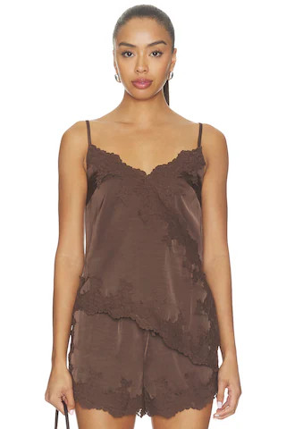 HEARTLOOM Libby Cami in Chocolate. - size S | Revolve Clothing (Global)