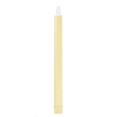 10.8" 2pk Unscented LED Moving Flame Taper Candle Set Cream - Threshold™ | Target