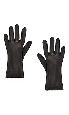 MANOKHI Short Leather Gloves in Black from Revolve.com | Revolve Clothing (Global)