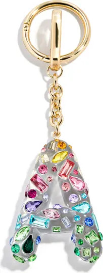 BaubleBar Crystal Initial Key Ring Bag Charm | Nordstrom | Nordstrom