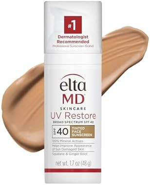 EltaMD UV Restore,Face Sunscreen, SPF 40, Mineral Sunscreen for Sun Damaged Skin Repair, Anti-Agi... | Amazon (US)