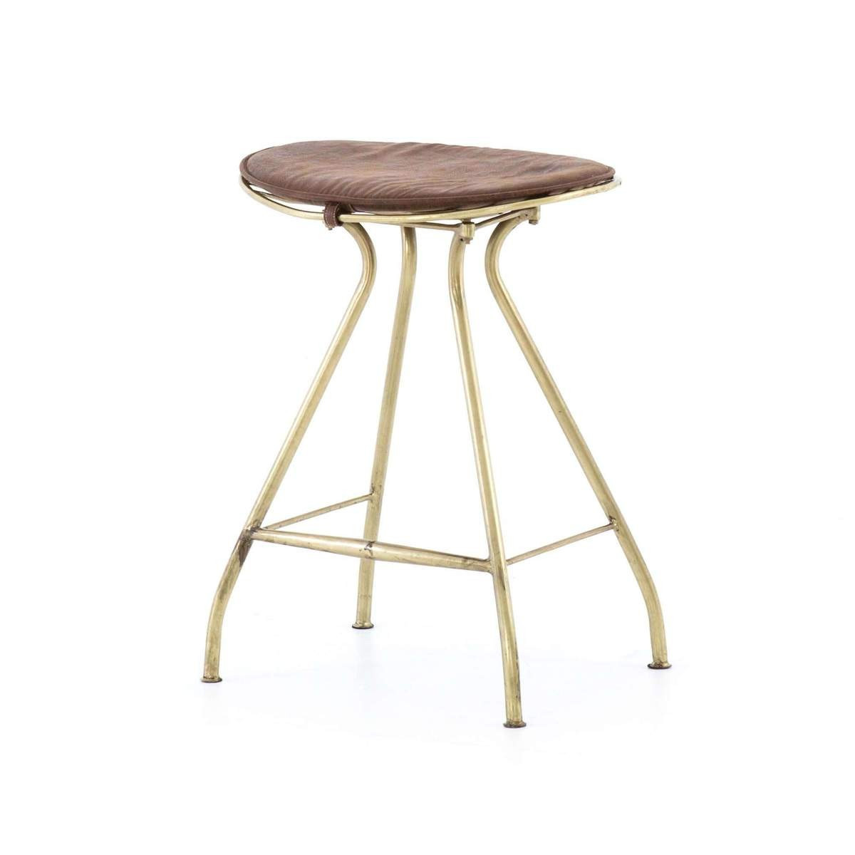 Ryder Counter Stool - Antique Brass | France and Son