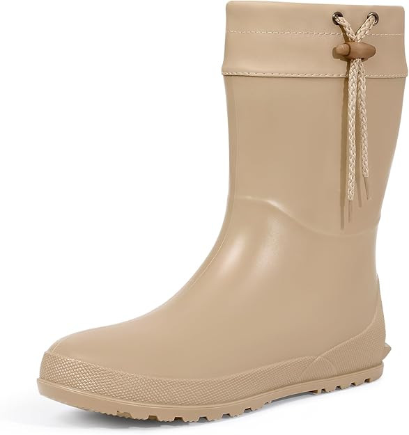 Asgard Women's Mid Calf Rain Boots Collar Gardening Boots Ultra Lightweight Portable Garden Shoes | Amazon (US)