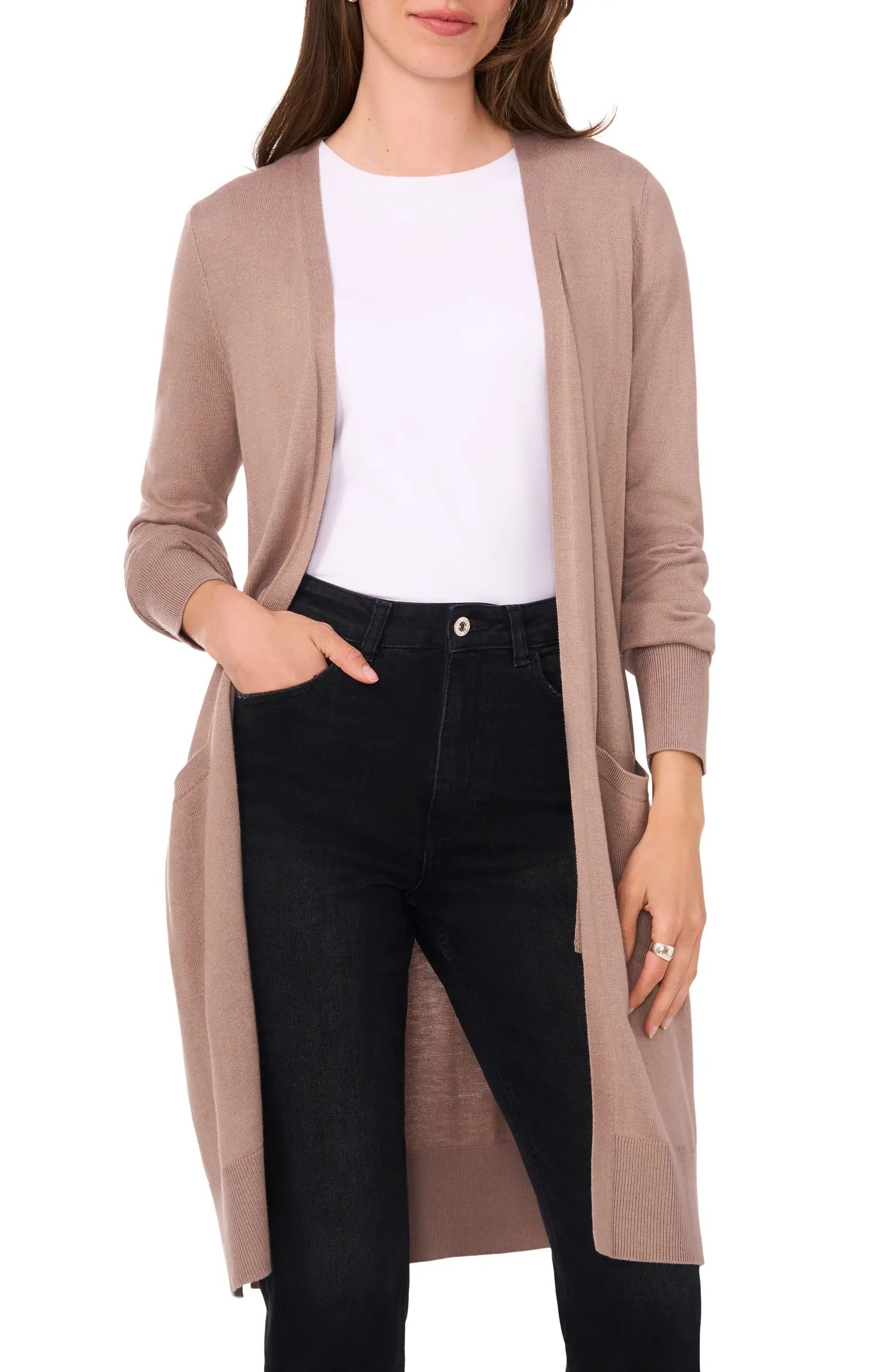 Halogen® Open Front Longline Cardigan | Nordstrom | Nordstrom