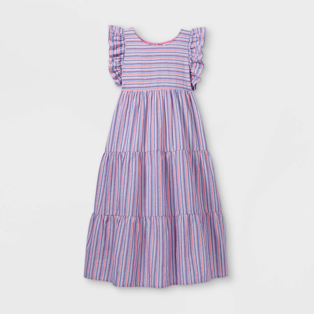 Girls' Tiered Woven Maxi Dress - Cat & Jack™ | Target