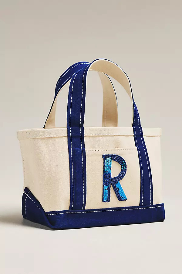 The Hartley Monogram Mini Canvas Tote by Maeve | Anthropologie (US)