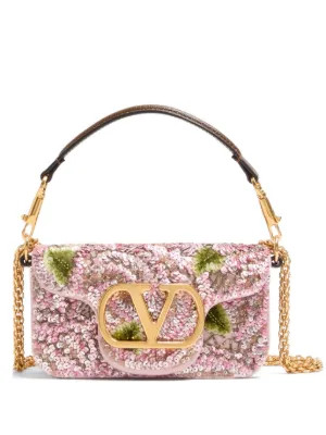 Valentino Garavani Petit Sac Port\u00e9 \u00c9paule Loc\u00f2 \u00e0 Broderies | Rose | FARFETCH ... | Farfetch Global