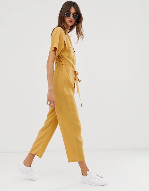 ASOS DESIGN minimal boiler jumpsuit with detachable fanny pack | ASOS (Global)