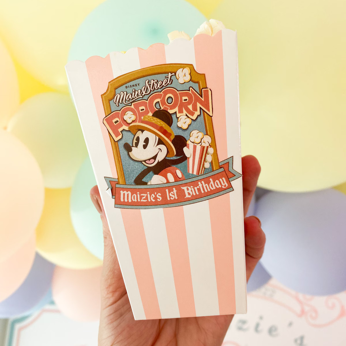 Mickey Popcorn Label, Main Street Popcorn, Mickey Birthday, Magical Party Decoration, Digital Fil... | Etsy (US)