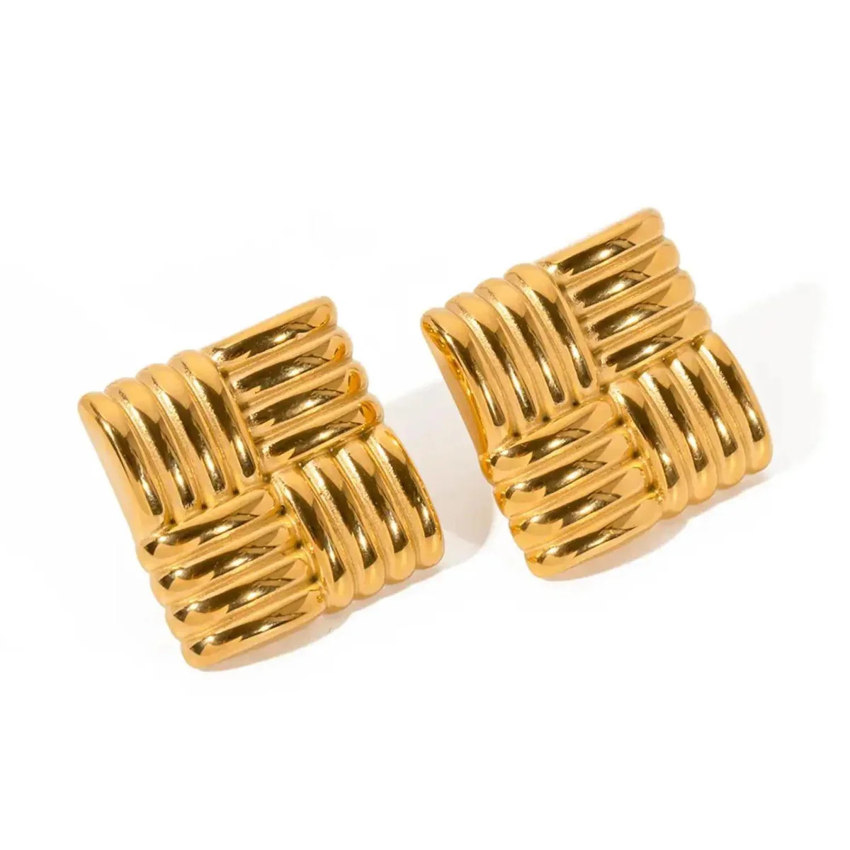 Waffle Statement Earrings - Ahava J | Ahava Jewels