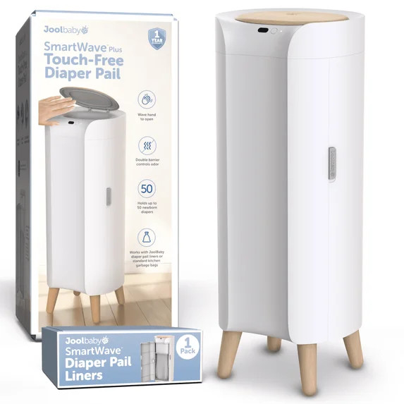 Jool Baby SmartWave Plus Diaper Pail & Refill – Motion Sensing Lid with Odor Lock – Compatibl... | Walmart (US)