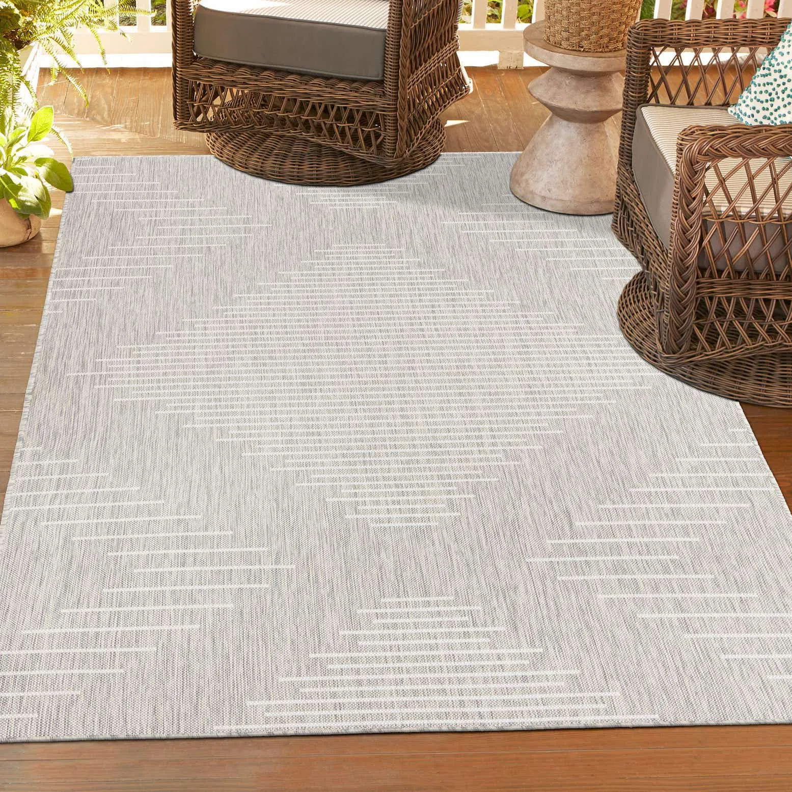 Ava-Mary Striped Indoor / Outdoor Rug | Wayfair North America