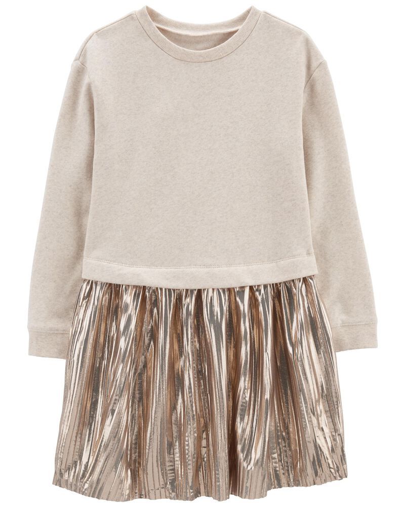 Kid 2-in-1 Fleece & Shimmer Skirt Dress | Carter's