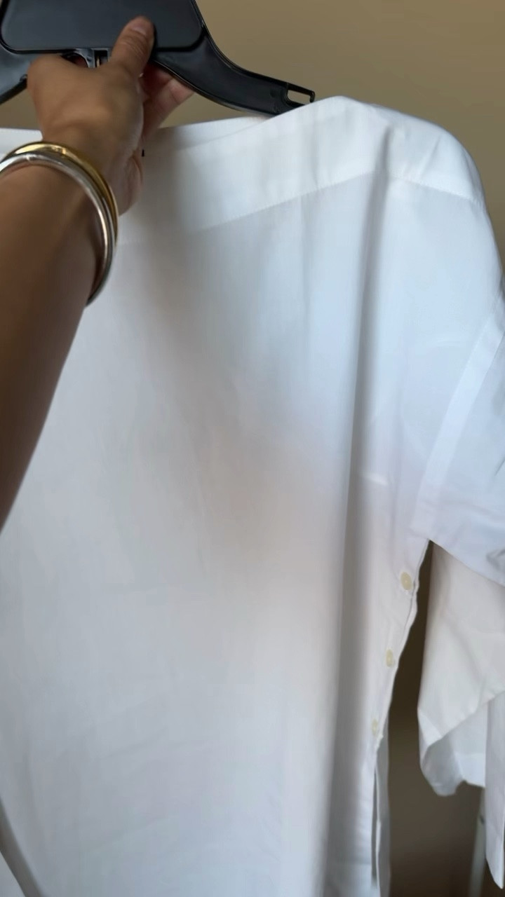 Spring outfit inspo. 
White cotton top, denim, and flats is a classic outfit formula for spring. 
If you are shopping for new, these pieces are a fresh and modern take on the classics. 
-Cotton top can be worn as a loose tunic or as a more tailored top with the tie belt included. 
-Denim done as trousers. Very impressed with the cut. Perfect trouser style pants with good cotton material. I normally wear regular length at 5’4, but the petite works out perfectly for me to wear with flat shoes. Trousers come in different denim washes and lengths. True to size. 
-Flats have a modern ballerina style and are the most comfortable flats that I’ve ever worn. Leather is soft and supple and molds to your foot.  Investment shoes that I really love. True to size. Multiple colors available. 
-Leather drawstring bag comes in different colors too. 
-Cuff bangle bracelets go with everything. 
-Designer inspired hoop earrings $14  

#LTKOver40 #LTKStyleTip #LTKShoeCrush