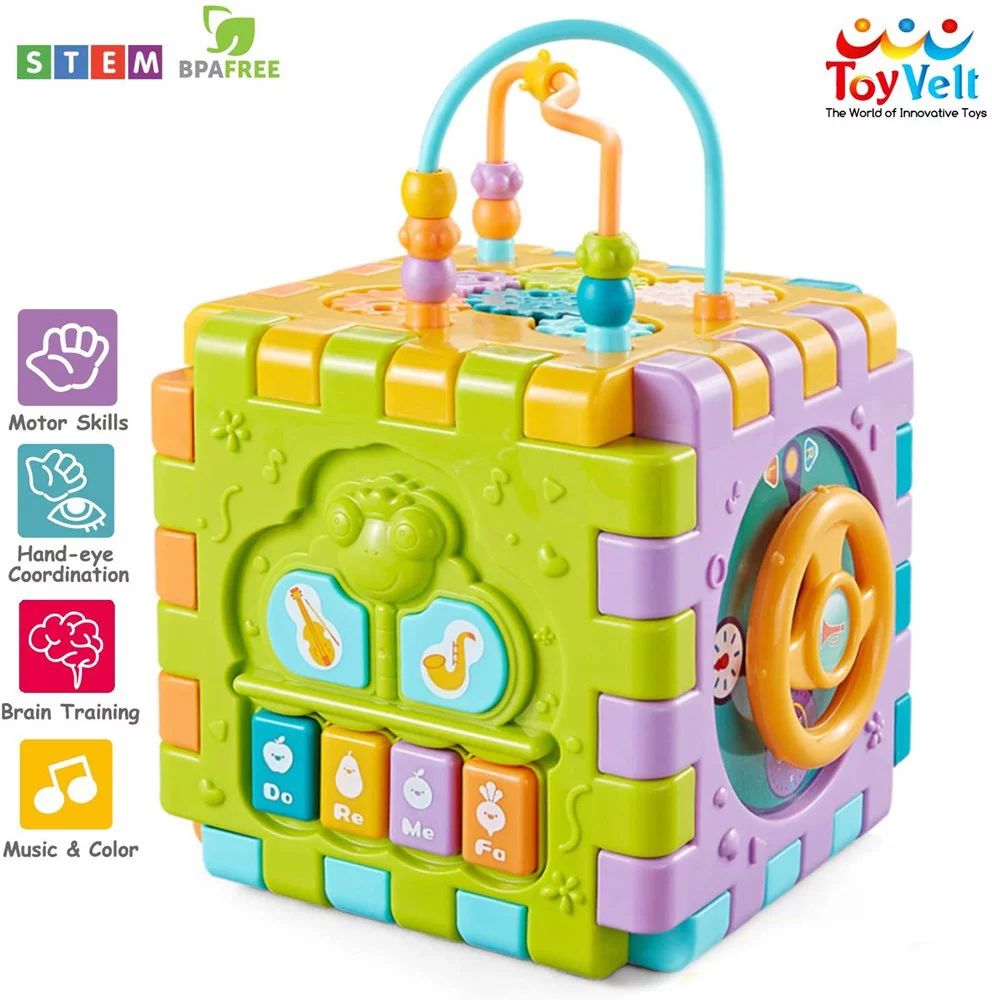 Toyvelt Activity Cube for Toddlers Baby Educational Musical Toy for Kids - Early Development Lear... | Walmart (US)