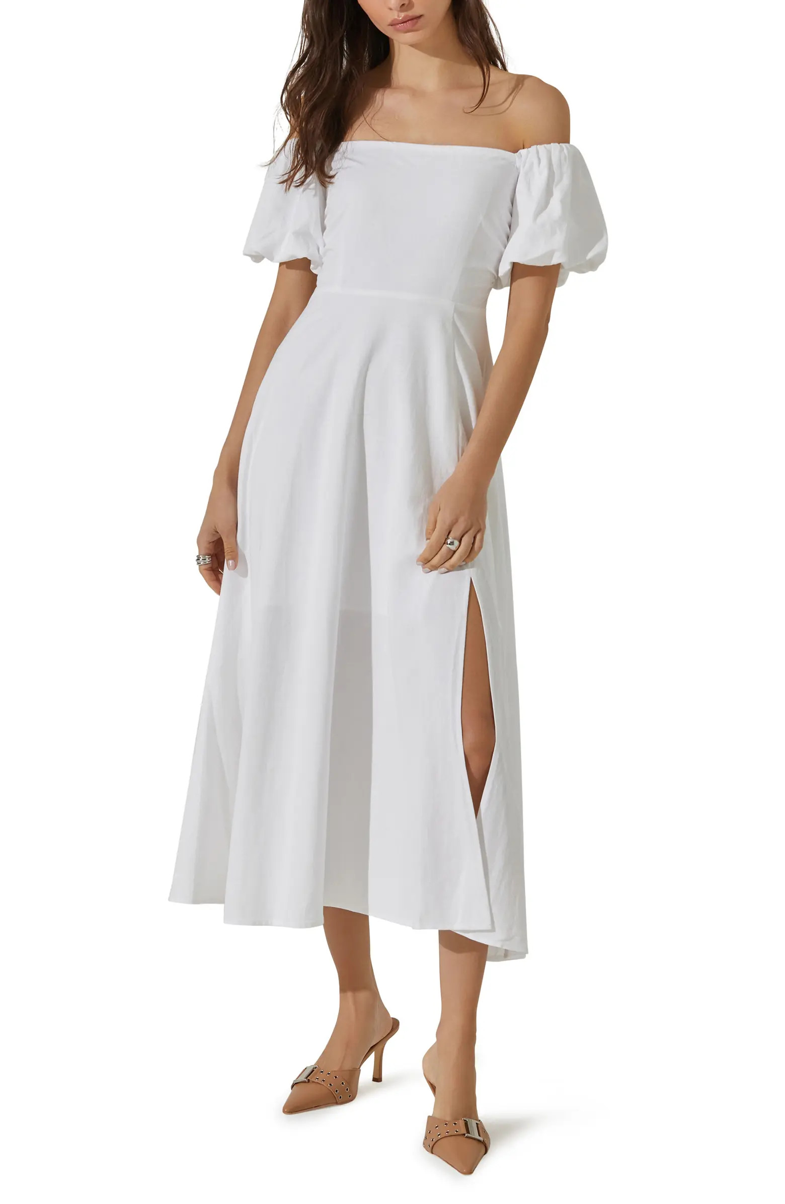 ASTR the Label Off the Shoulder A-Line Dress | Nordstrom | Nordstrom