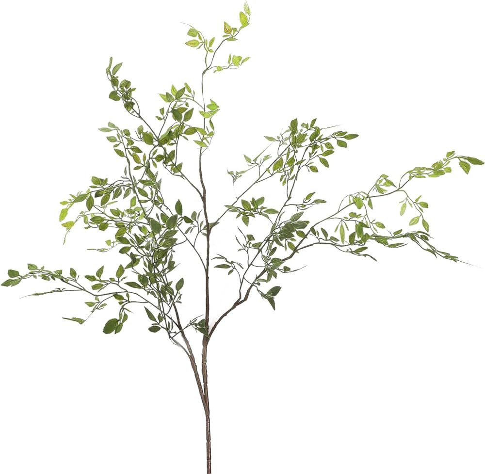 Mokylor 4 Pack Artificial Plant Leaves Bunches, 43.3 Inch Nandina Domestica Faux Greenery Branche... | Amazon (US)