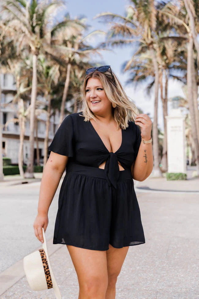 Love For A Lifetime Black Dress Romper | The Pink Lily Boutique