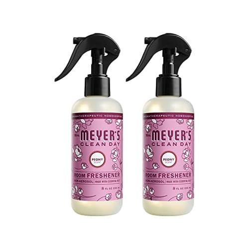 Mrs. Meyer's Room and Air Freshener Spray, Non-Aerosol Spray Bottle Infused with Essential Oils, Peony Scent 8 Fl Oz (Pack of 2) | Amazon (US)